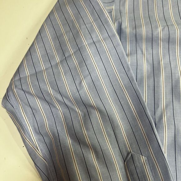 Brooks Brothers Regent Shirt Mens 15/34 Blue Red Stripe Pocket Button Down - Picture 3 of 8